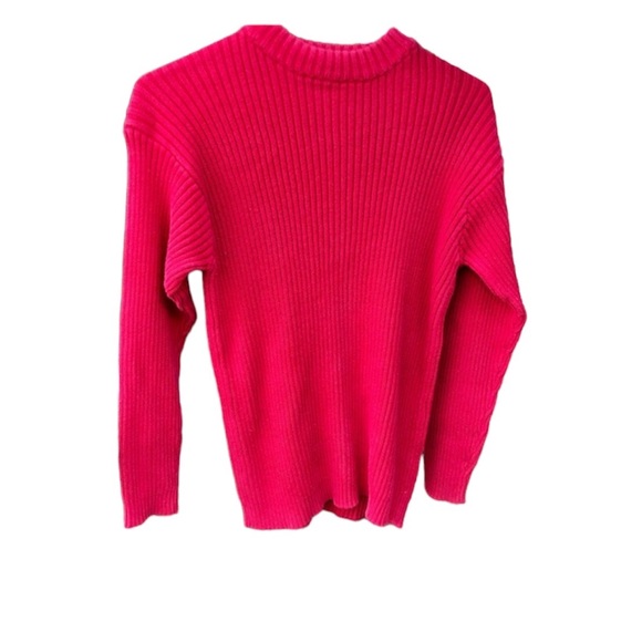In Wear Tricot Sweaters - Y2K Ribbed Sweater Chunky Knit Red Cotton Top